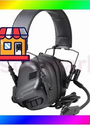 Bs тактичні активні навушники best mix earmor m32 fg чорний bas77/n