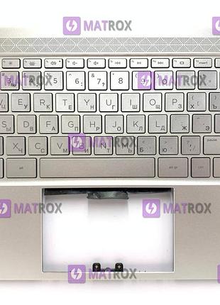 Передняя панель для hp pavilion x360 14m-dw, 14-dw, 14-dv серебристый