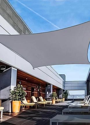 Тент навес затеняющий прямоугольный 2х4м сетка (серый)