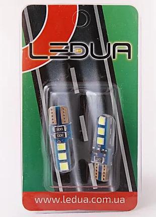 Лампа діодна 12в безцок. t10 6-smd 3030 силікон "led" (2 шт.)