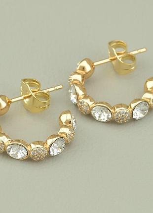 111724 серьги 'xuping' swarovski (позолота 18к)