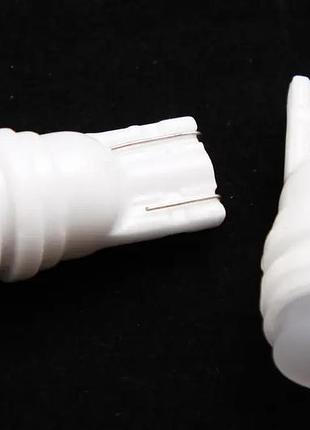 Лампа диодная 12в безцок. t10 синяя 1-smd 5050 стекло фарфор "led" (2 шт.)