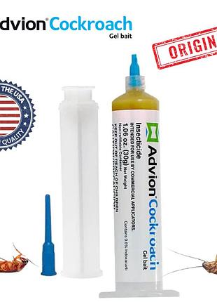 Ефективний засіб проти тарганів advion cockroach gel syngenta з поршнем для видавлювання 30 г