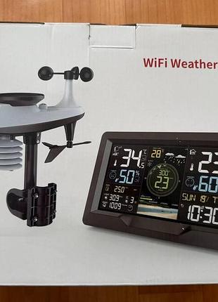 Wi-fi метеостанція fanju fj3391 з зовнішнім датчиком 7в1