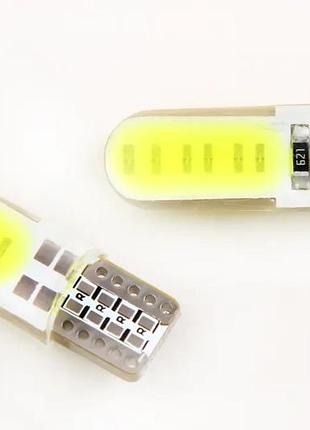 Лампа діодна 24в безцок. t10 12-cob-01 силікон "led" (2 шт.)