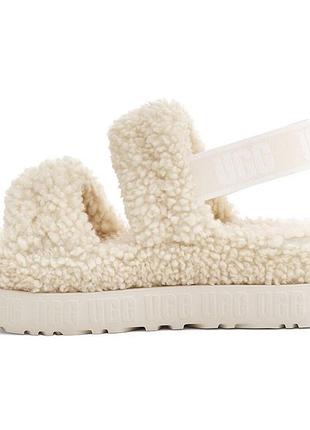 Жіночі сандалі ugg oh fluffita молочного кольору