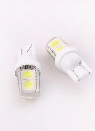 Лампа діодна 12в безцок. t10 4-smd 5050 силікон "led" (2 шт.)
