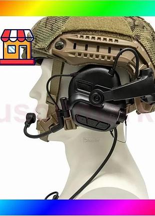 Bs тактичні навушники з best mix мікрофоном earmor m32x mark3 (чорний) bas77/n