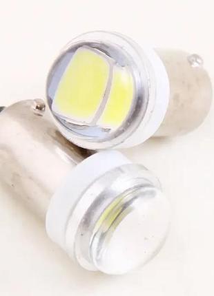 Лампа діодна 24в t8.5 2-smd 5630 скло з лінзою і радіатором "led" (2 шт.)