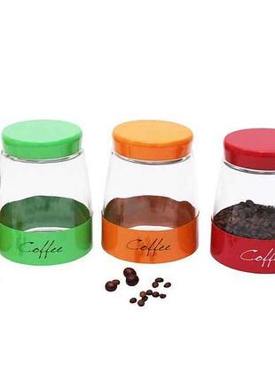 Банка 1,5л с крышкой в ассортименте coffee 4 дизайна 279-117 тм bonadi
