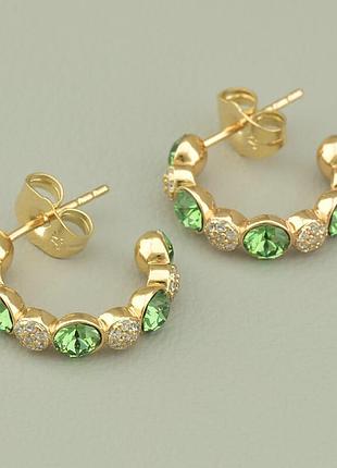 111723 серьги 'xuping' swarovski (позолота 18к)