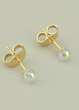 111721 серьги 'xuping' swarovski (позолота 18к)