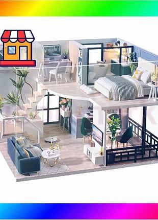 Bs ляльковий будинок конструктор best mix diy cute room l-032-b/c вілла "затишне життя" bas77/n
