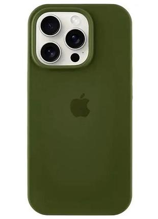 Чохол original silicone для iphone 17 pro захисна накладка з поліуретану кольору хакі для надійного захисту пристрою