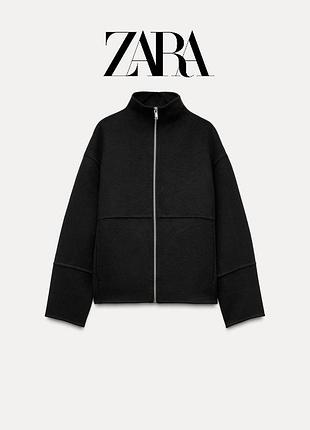 Трендове шерстяне півпальто zara