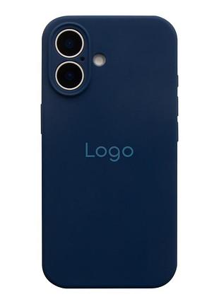 Чехол silicone case full size with frame appleiphone17 панель-накладка для телефона айфон 17 deep navy