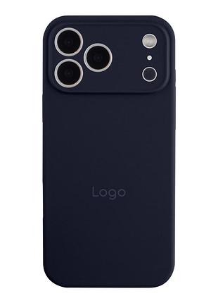 Чехол silicone case full size with frame appleiphone17 pro max панель-накладка для телефона айфон 17 про макс dark blue