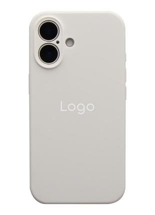 Чехол silicone case full size with frame appleiphone17 панель-накладка для телефона айфон 17 white