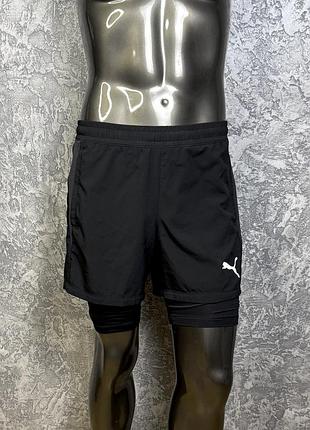 Puma dry cell шорты лосины s-m размер спортивные черные