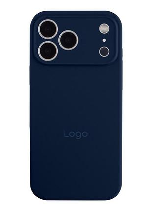 Чехол silicone case full size with frame appleiphone17 pro панель-накладка для телефона айфон 17 про deep navy