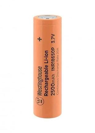 Аккумулятор westinghouse inr18650 2500 mah 3.7v li-ion высокоточный 10c flat top