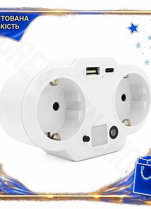 Dm розетка двойник с спецификация 2.2 заземлением hht609w usb type-c 3.4а для дома и офиса электрическ spe|lz