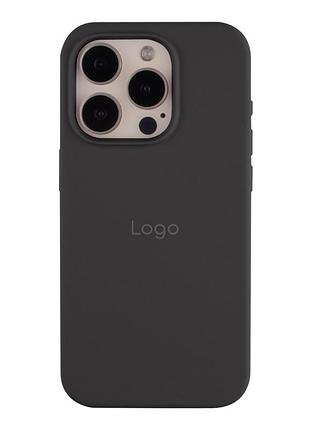 Чехол silicone case full size (aa) для iphone 15 pro dark grey