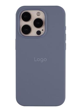 Чохол silicone case full size (aa) для iphone 15 pro max lavender grey