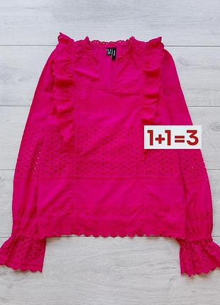 1+1=3 🎁 невероятная хлопковая блуза из прошвы от vero moda