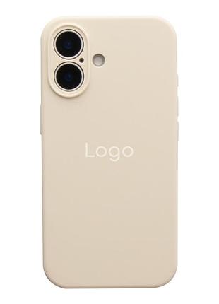 Чехол silicone case full size with frame appleiphone17 панель-накладка для телефона айфон 17 antique white