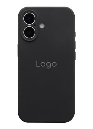 Чехол silicone case full size with frame appleiphone17 панель-накладка для телефона айфон 17 dark grey