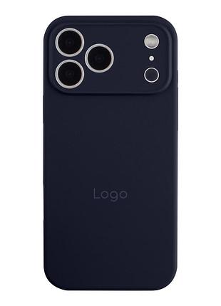 Чехол silicone case full size with frame appleiphone17 pro панель-накладка для телефона айфон 17 про dark blue