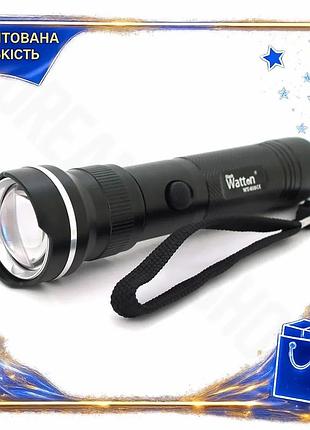 Dm ліхтар ручний watton специфікація 2.2 1led cree q5 3w 5 режимів zoom для туризму та активного відпо spe|lz
