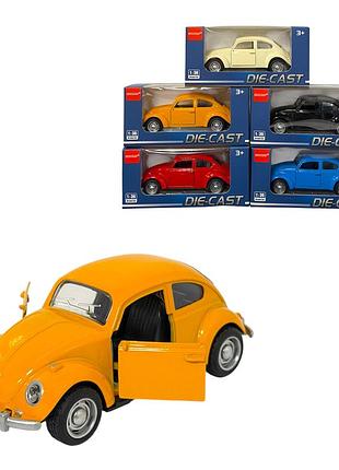 Машина "die*cast" жучок, 5 кольорів,у коробці