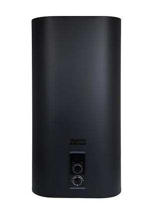 Водонагрівач електричний thermo alliance 50 л black, плоский вертикальний, мокрий тен 2 квт (0,8 + 1,2) dt50v20g(pd)/2в