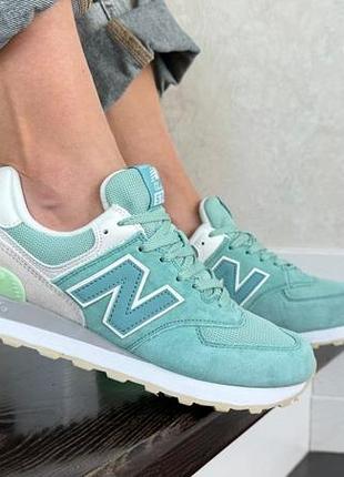 Р.37-41 кроссовки new balance 574 мятные ks 12709
