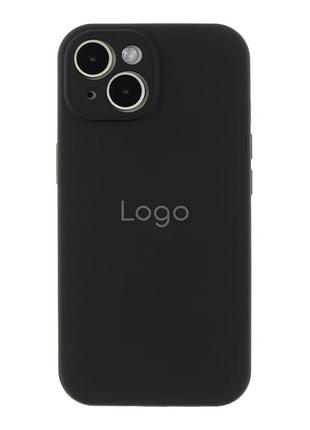Чохол silicone case full size with frame для iphone 15 18.black