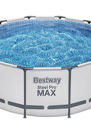 Каркасный бассейн bestway размер 366х122 с картриджем и фильтром, с лестницей (56420)