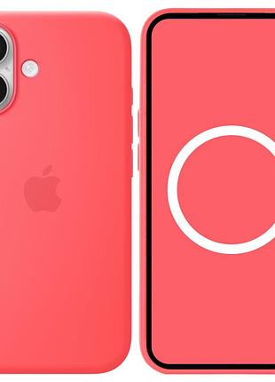 Чохол silicone case (aaa) with magsafe and animation для apple iphone 17 (6.3") bright guava