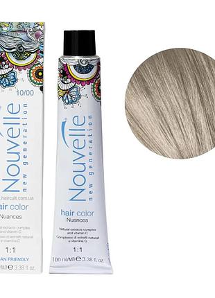 Фарба для волосся nouvelle hair color 10/00 холодний натуральний платиновий блонд 100 мл