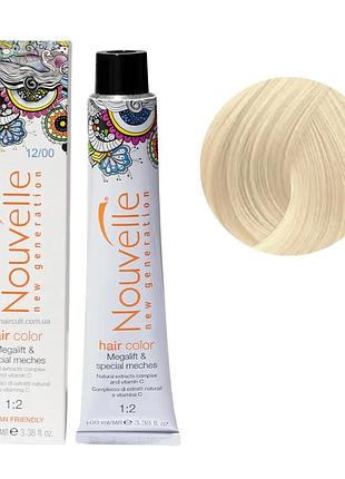 Краска для волос nouvelle hair color 12/00 ультра светлый блондин плюс 100 мл