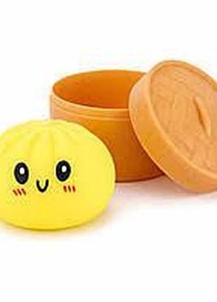 Игрушка 10 см большой сквиш желтый пельмень dumpring, mystery dumpring, squishies dumpling