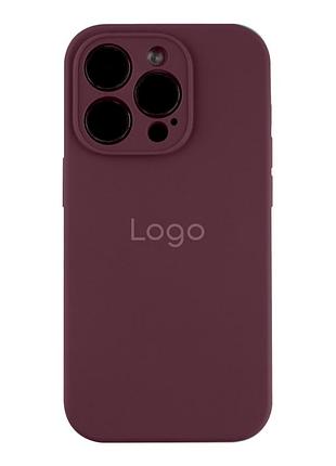 Чохол silicone case full size with frame для iphone 15 pro max 42.maroon