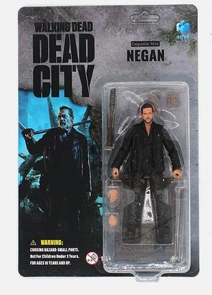 Фігурка negan the walking dead dead city 10 см — колекційна іграшка-персонаж ходячі мерці ніґан у подарунковій упаковці