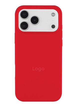 Силиконовый чехол с закрытым низом apple iphone 17 pro max silicon case #14 red