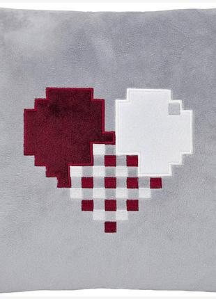 Декоративна подушка серце для інтер'єру та подарунка м'яка оригінальна подушка подарунок tigres