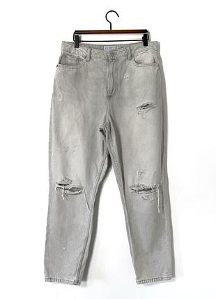 Джинси мом з потертостями denim co