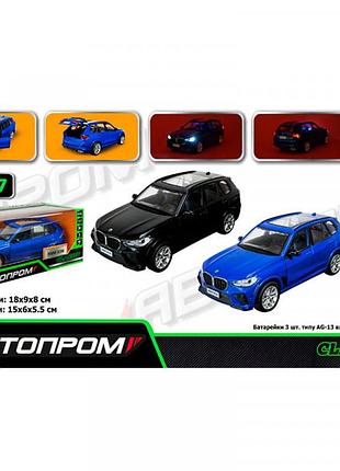 Машинка автопром bmw x5m 1:32 металлическая со светом и звуком. 68497