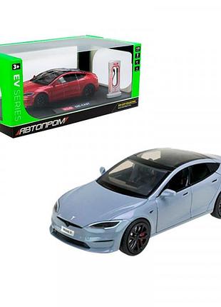 Машинка автопром 1:24 металлическая с зарядной станцией ap7713_gray