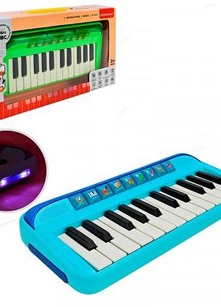Игрушечное пианино со светом на батарейках 808-25_blue